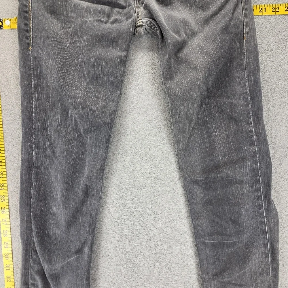 Vintage Levis 519 Jeans Mens 30x32 Gray Slim Engineered Charcoal Wash Zip Fly‎
